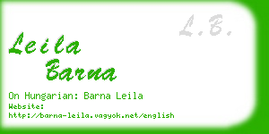 leila barna business card